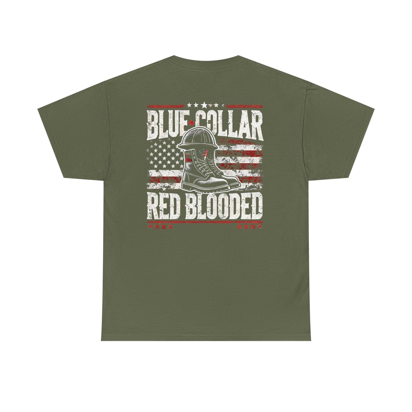 Blue Collar, Red Blooded Tee – Built for Those Who Get It Done