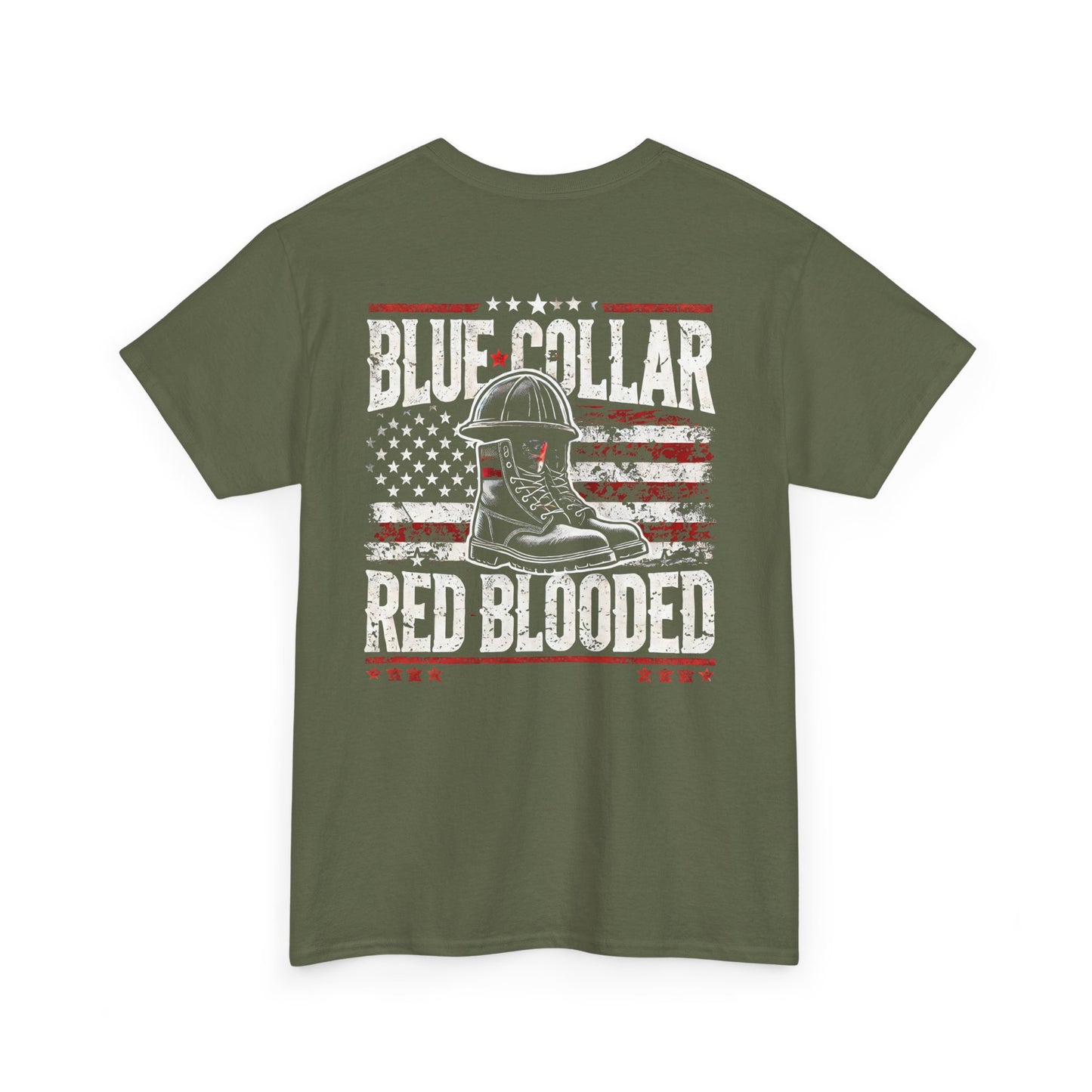 Blue Collar, Red Blooded Tee – Built for Those Who Get It Done