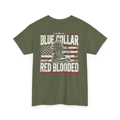Blue Collar, Red Blooded Tee – Built for Those Who Get It Done