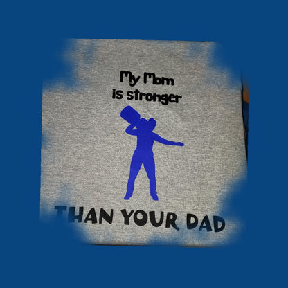 My Mom is Stronger than Your Dad Raglan Style Youth Shirt