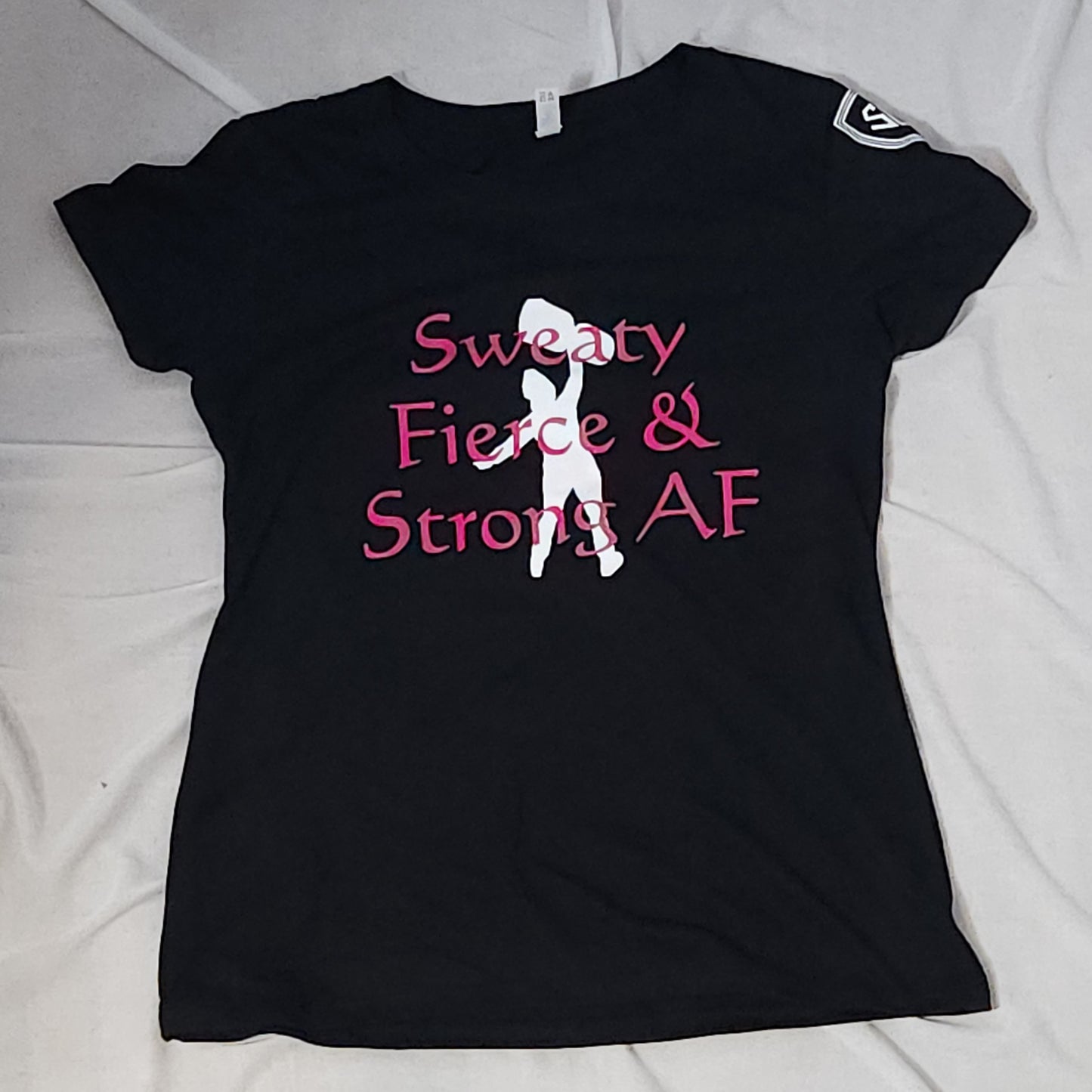 Strongbox Apparel Ladies' Cut Tee - Sweaty Fierce and Strong AF